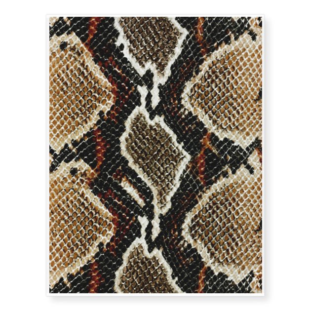 brown black beige animal print snake print temporary tattoos